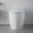 thumbnail image 6 of Unique Smart Toilet with Bidet Built In, Intelligent One Piece Toilet For Modern Bathroom, Auto Open/Close Seat, Foot Sensor, LED Display,Night Light, Warm Water & Dryer,White, 6 of 6