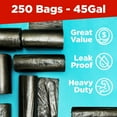 thumbnail image 3 of ToughBag 40-45 Gallon Trash Bags, 40 x 48" Black Garbage Bags, 250 Count - Made In USA, 3 of 7