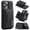 Black, variant on DG.MING 2 in 1 Detachable Back Cover Compatible with iPhone Air Wallet Case, with 8-Card Holder Leather Pocket Slim Phone Cases for iPhone Air 6.5",Brown,For iPhone Air
