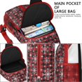 thumbnail image 4 of Sling Backpack,Red and Black Christmas Snowflake Pattern Crossbody Bag with Water Bottle Holder,Waterproof Sling Bag for Men/Women with Chest Phone Holder for Hiking,Travel, 4 of 6