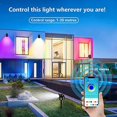 thumbnail image 5 of Lámpara LED inteligente para jardín con Bluetooth RGB, control por aplicación, resistente al agua, 16 millones de colores, para exteriores, patio, césped, 5 of 5