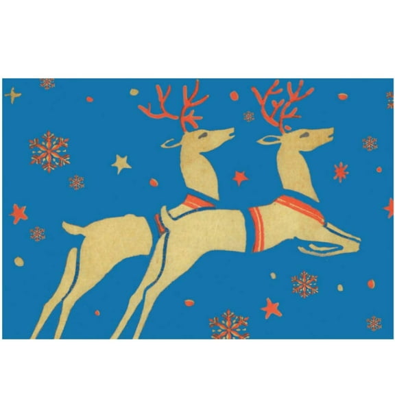 Reindeer & Snowflakes Holiday Cards | 3 Pack Set (4x6)