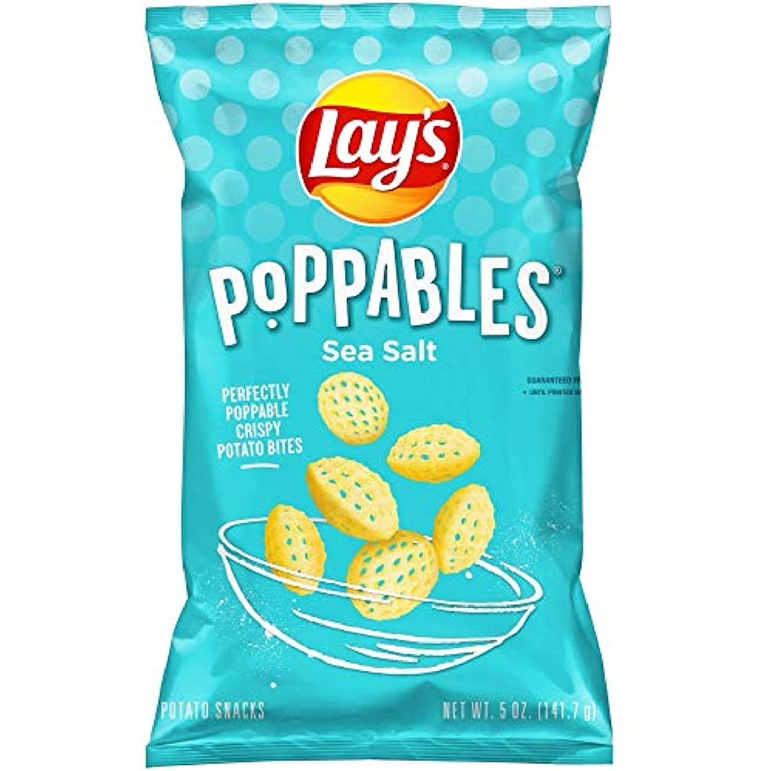 Lays Poppables Salt & Vinegar Flavored Potato Chips, 5 Oz