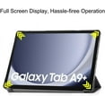 thumbnail image 4 of KOMI Case for Samsung Galaxy Tab A9+/A9 Plus 11" (SM-X210/X216/X218) with Tempered Glass Screen Protector, Tri-Fold Stand, Multi-Angle Viewing Auto Wake/Sleep, 4 of 5