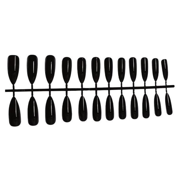 Juego de Uñas Postizas Seitruly SM17B Negro Resistentes a los Arañazos Kits de Manicura