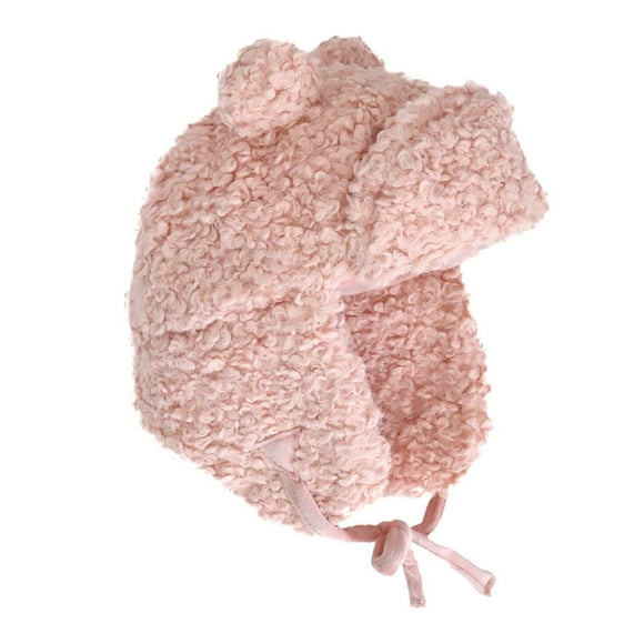Calikids Teddy Bear Aviator Winter Baby Hat - Cream (Medium, 18-24 Months)