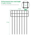 thumbnail image 2 of Metal Garden Fence, T-Shaped Garden Fence Square Model 10-Pack, 2 of 7