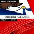 thumbnail image 3 of G128 - 6 Feet Tangle Free Spinning Flagpole (White) Iowa Double Sided Brass Grommets Embroidered 3x5 ft (Flag Included) Aluminum Flag Pole, 3 of 7