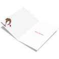 thumbnail image 2 of - 12 Boxed Christmas Cards with Envelopes - Adorable Holiday Animals, Fun Kids Notecard Set (1 Design, 12 Cards) - Zoo Yoga Giraffe B6547BXSG, 2 of 7
