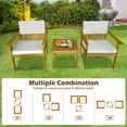 thumbnail image 7 of NiamVelo 3 Acacia Wood Water Resistant Outdoor Conversation Sets with Chairs and Table, Natural, 7 of 7