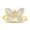 Yellow Gold, variant on 1/2 Carat Baguette Diamond Butterfly Ring, Statement Ring, Dainty Butterfly Jewelry for Women, Diamond Wedding Jewelry on Solid 14K Gold (H Color, SI1-SI2 Clarity), Rose Gold