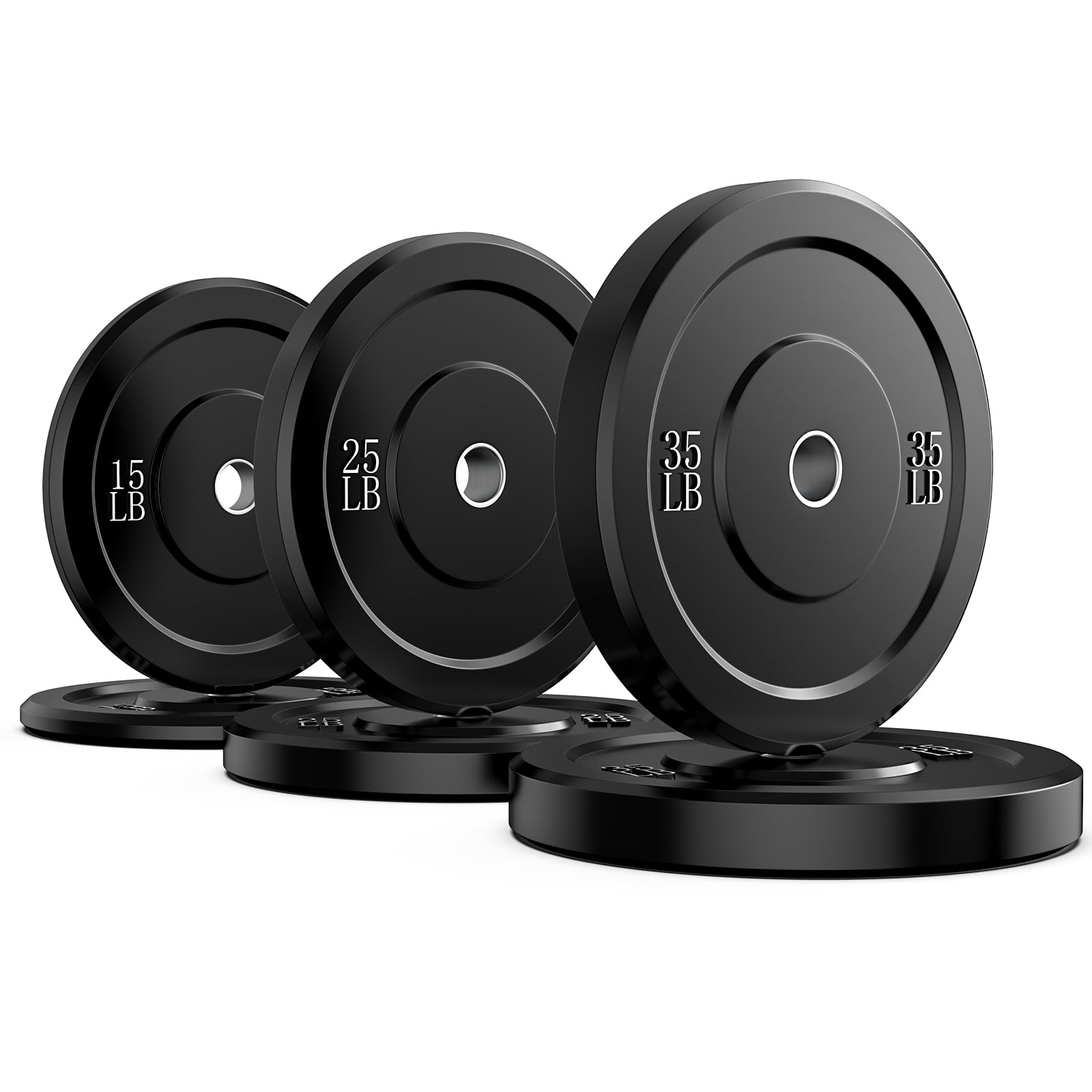 GIKPAL 150lb Bumper Plates, 2Inch Olympic Weight Plates with Steel Hub