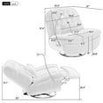 thumbnail image 6 of Resenkos Power Recliner Chair with Voice Control, Bluetooth Music Player, USB Ports, Atmosphere Lamp, Massage Recliner wite 270 Degree Swivel for Living Room, Bedroom, Yellow, 6 of 11