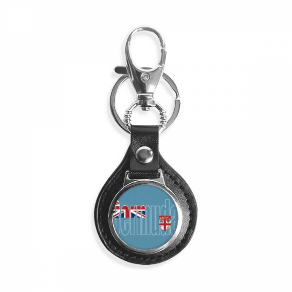bermuda country flag name key link chain keyholder finder hook metal