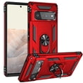 thumbnail image 2 of Compatible with Google Pixel 6 Pro Case Built-in 360 Ring Holder Kickstand, Extreme Protection Military Armor Magnetic Car Dual Layer Protective Heavy Duty Phone Cover For Google Pixel 6 Pro,Red, 2 of 8