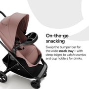 Mompush Wiz Pro 2-in-1 Baby Stroller with Bassinet Mode, Full-Size All-Terrain Premium Stroller from Newborn to Toddler, Pink, 23.8LB, Unisex