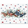 thumbnail image 2 of Area Rugs Indoor Non-Slip Rectangle Rug 2.7x5 Ft Independence Day USA Flag Red Blue Butterfly Star Rug Rubber Backing Floor Mats Non Shedding Home Decor Carpet for Entryway Living Room, 2 of 8