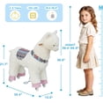 thumbnail image 6 of DEYGIA Ride on Alpaca Toys for Kids, Ride on Toy for 4 to 9 Years Old, 36.6'' Height Riding Horse Rider Mechanical Walking Action Toys, No Battery or Electricity, Max Load 165LBS, 6 of 8