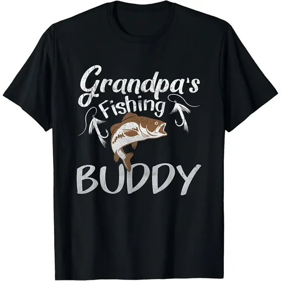 Grandpa's Fishing Buddy Grandson Granddaughter T-Shirt
