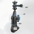 thumbnail image 1 of Soporte para cámara de acción de motocicleta, ángulo de visión ajustable, utilidad, seguro, cierre de rosca, ligero, resistente, giratorio 360 grados., 1 of 10