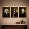 thumbnail image 3 of Artiluxy Set of 3 Funny Animal Canvas Wall Art, 12x16 Inch Vintage Gentleman Animal Portrait Prints, Humorous Classy Artwork on Stretched Canvas for Living Room or Office Decor, 3 of 5