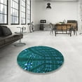 thumbnail image 4 of Ahgly Company Machine Washable Indoor Rectangle Transitional Medium Teal Green Area Rugs, 8' x 10', 4 of 7