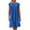 Blue, variant on LLYwey Linen Dresses for Women 2025 Plus Size Cap Sleeve Summer Dresses Casual Loose Solid Color Round Neck Short Sleeve Knee Length Beach Vacation Sundress, Sun-50, Blue, L