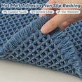 thumbnail image 3 of VUNATE Waffle Bathroom Rugs Ultra-Soft Non-Slip Bath Mat Super Absorbent Quick Dry Bath Rugs for Bathroom Floor Machine Washable Bathroom Mats with Tassels Boho Bathroom Decor 17"x24" Blue, 3 of 6