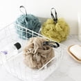 thumbnail image 5 of Esponjas de esponja para ducha de baño (60 g/unidad) Bola de ducha de puf de malla, esponja de baño y ducha de malla, paquete de 4 (púrpura, naranja, verde y gris), 5 of 5