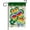 Rainbow Clover, variant on Lucky Shamrock St Patricks Day House Flag 28x40 Inch Double Sided Burlap, Welcome Seasonal Sign Large Flag Farmhouse Yard Outdoor Decorations DF189-28