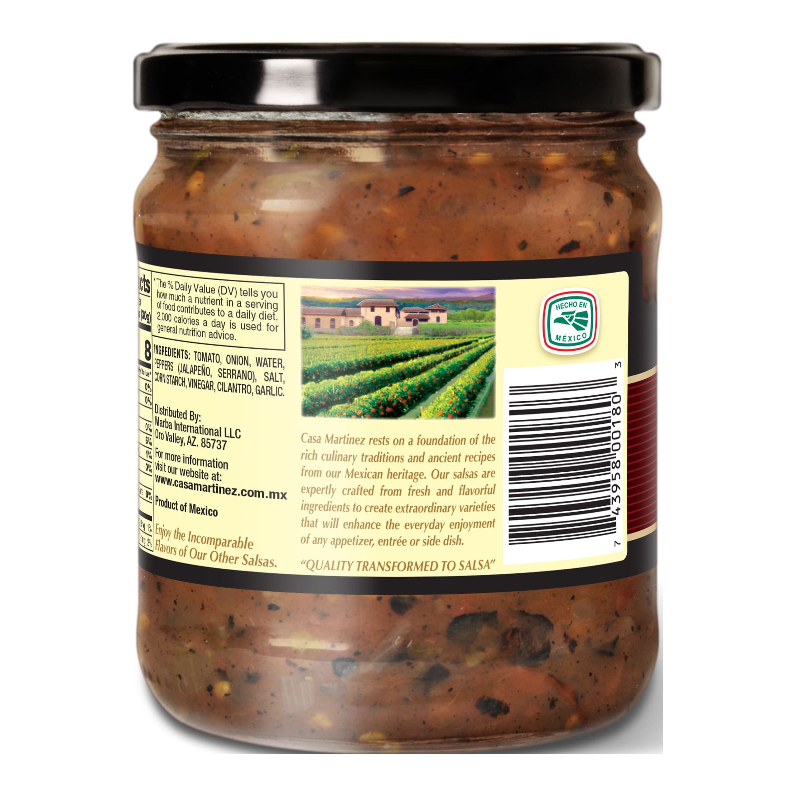 Casa Martinez Medium Fire Roasted Roja Quemada Salsa, 16 oz