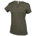 thumbnail image 1 of Kariban T-Shirt à Manches Courtes Col en V pour Femmes, 1 of 2