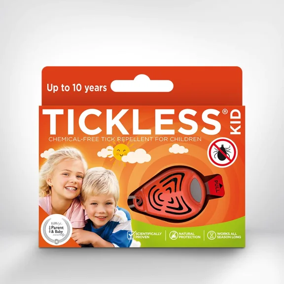 Tickless Ultrasonic Chemical Free Tick Repellent for Children, Orange