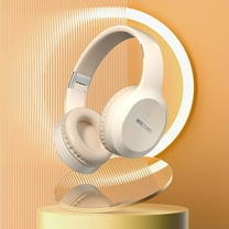 Kids Bluetooth Headphones, Wireless Headphones with HD ANC Microphone, 50 Hours Playtime, Safe Volume, Type C Fast Charging, Foldable On-Ear Headphones for Children/Teens/Smart Device(Beige)