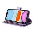 thumbnail image 6 of Mantto iPhone 11 Cover, Wallet Card Slot Crossbody/Shoulder Strap + Wristlet Strap Magnetic Flip Premium PU Leather Zipper Pocket With Kickstand For Apple iPhone 11,
Purple, 6 of 18
