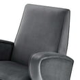 thumbnail image 5 of Armchair Swivel Accent Chair, Grey Gray, Velvet, Modern Contemporary, Living Lounge Cafe Room Hotel Lobby Hospitality, 5 of 8