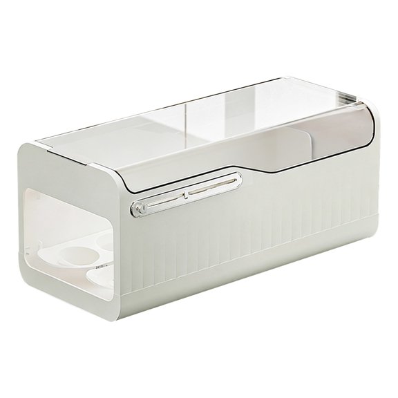 Automatic Rolling Egg Holder for Refrigerator, 2 Layer Stackable Egg Organizer with Lid, Clear Egg Storage Container and Tray for Fridge Door, Large Capacity Space Saving