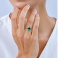 thumbnail image 3 of ANGARA Lab Grown 1.5 Ct Oval Solitaire Emerald Cocktail Ring for Women in 14K Yellow Gold (Size-9x7mm) | May Birthstone, Birthday, Anniversary, Jewelry Gift for Women | Lab-Grown Emerald Ring, 3 of 9