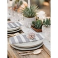 thumbnail image 5 of Grey Stripe Cloth Napkins Set of 4 Reusable Dinner Napkins, Modern Simple Geometric White Striped Cocktail Napkin Washable Table Napkins for Wedding/Holiday Party/Baby Shower 20"x20", 5 of 7