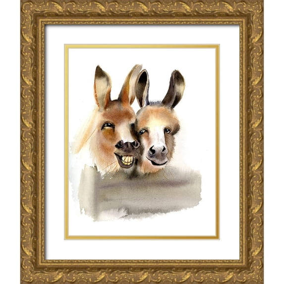 Shefranov, Olga 20x24 Gold Ornate Wood Framed with Double Matting Museum Art Print Titled - All Smiles