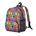 thumbnail image 2 of Colorful Dog Paw Footprint Backpack Backpack for School,Cute School Bag,Schoolbag with Adjustable Shoulder Straps & Padded Back,13.8"x11.4"x6", 2 of 6