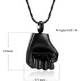 thumbnail image 2 of Punk Style Fist Cremation Jewelry for Ashes for Human Boxing Glove Keepsake Pendant Jewellery Memorial Urns Necklace for Women Men, 2 of 6