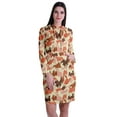 thumbnail image 3 of Moomaya Manches Longues à Capuche Imprimé Sweat-Shirt Jersey T, Robe avec Poches, 3 of 6