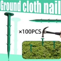 Biodegradable Stakes, 4Inch Eco-Friendly Sod Staples, Heavy Duty Garden Stakes for Securing Weed Fabric Stake for Membrane, Netting, Turf, Landscaping, Blanket and Gardening (100 PCS)