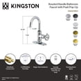 thumbnail image 7 of Kingston Brass KSD2210RKX Webb One-Handle 1-Hole Bathroom Faucet with Knurled Handle, Deck Plate, and Push Pop-Up Drain in Matte Black, 7 of 7