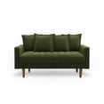 thumbnail image 6 of Pemberly Row 58" Modern Velvet Upholstered Loveseat in Olive Green, 6 of 8