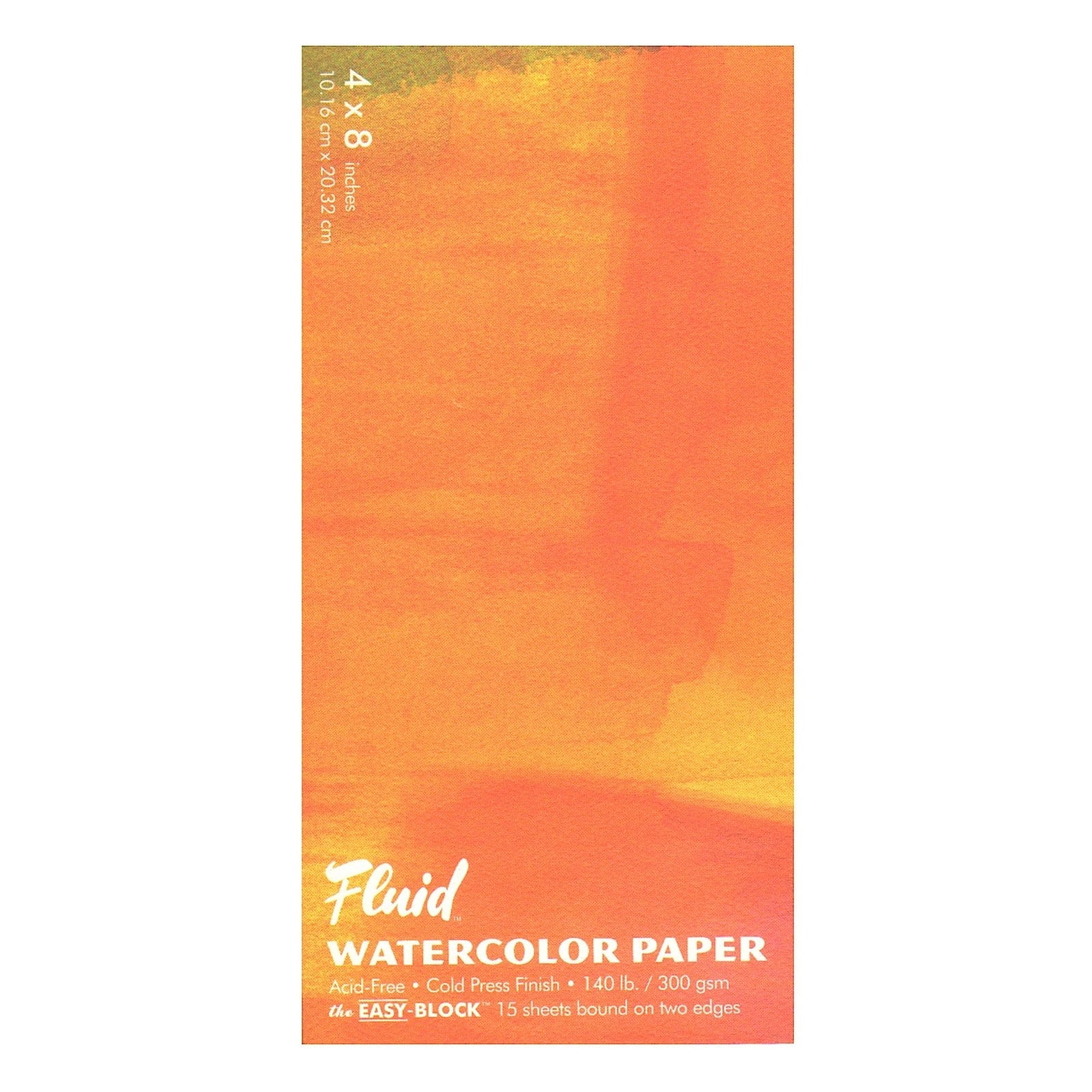 Global Art Fluid Watercolor Paper Block, Cold-Press, 16in x 20in 15 Sheets/Pad