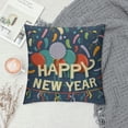 thumbnail image 2 of GOSMITH  Happy New Year Fireworks Balloon Throw Pillow Cover, 12 x 20 Inch Holiday Cushion Case Decoration for Sofa Couch, 2 of 5