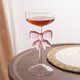 thumbnail image 5 of Copa De Champán Con Lazo Rosa, Copa De Vino Alta Y Transparente A La Moda Para El Hogar, Bar, Fiesta De Boda, 5 of 7