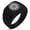 Black, variant on Stainless Steel Helm of Awe Viking Norse Geometric Pattern Step-Down Biker Style Polished Ring